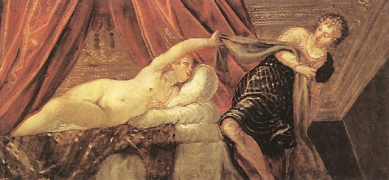 TINTORETTO, Jacopo Joseph and Potiphar's Wife r Norge oil painting art
